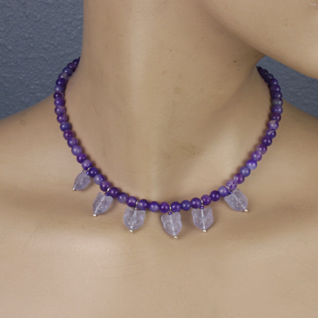Violet Amethyst Kitty-Cat Necklace