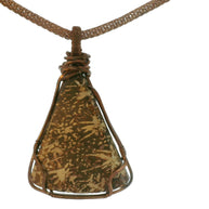Chrysanthemum Jasper Wirework Pendant