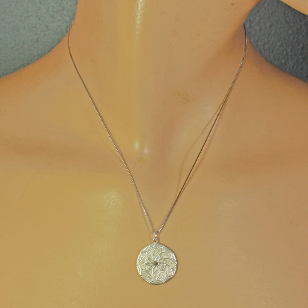 FS Mandala CZ Flower Pendant Large