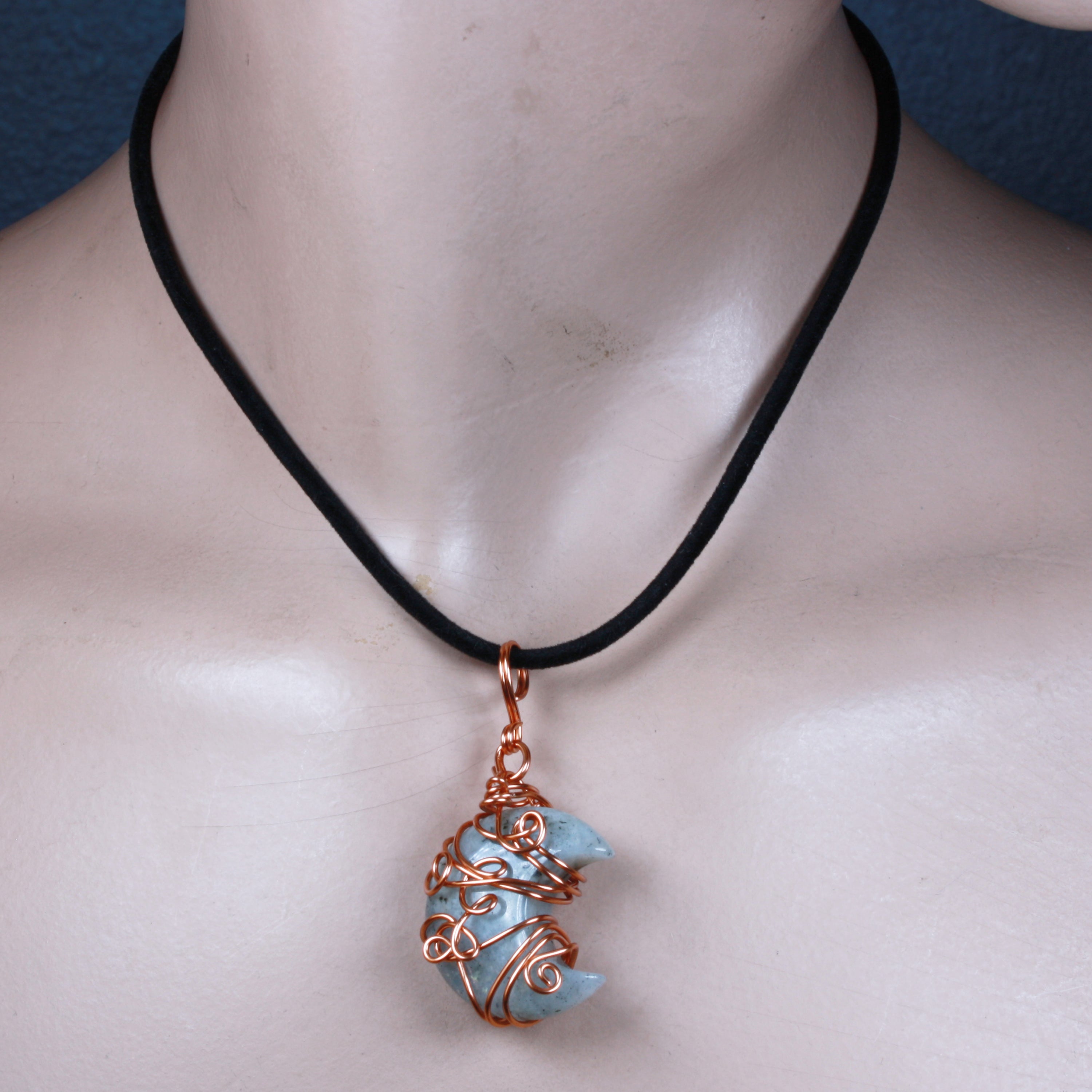 Labradorite Moon Wirework Pendant