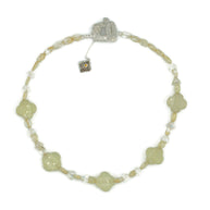 Lemon Quartz Flower Choker Necklace